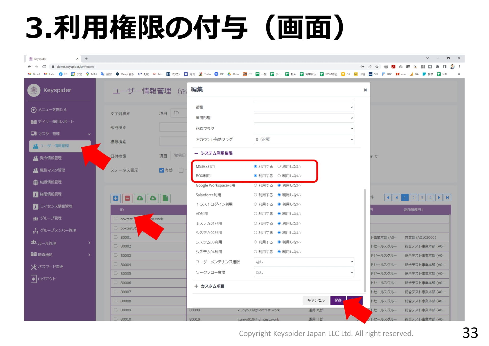 自動権限付与機能 - クラウドID管理サービス「Keyspider」